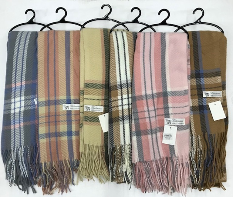 Winter Plaid Scarf #SC-8725 12 PCS/DOZEN