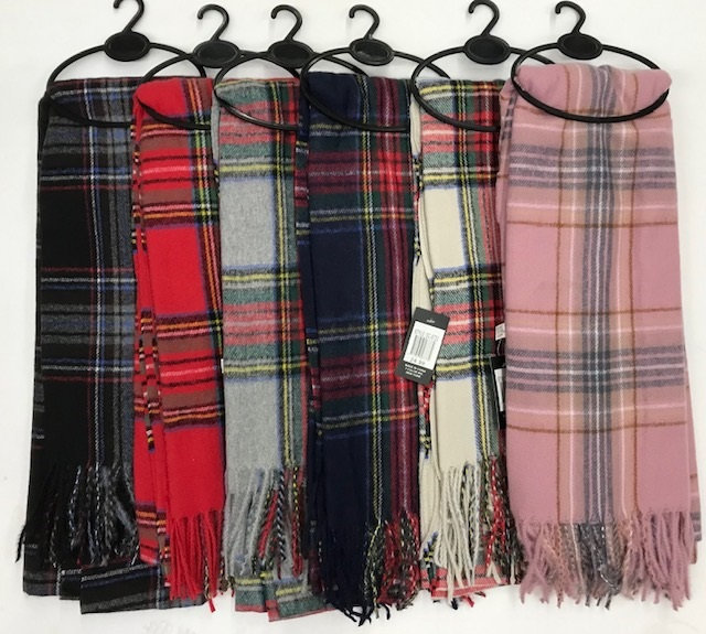 Winter Plaid Scarf #SC-8733 12 PCS/DOZEN