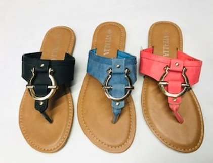 Women Fashion Top Metal Flip-Flops Sandals #DL-5033 18 pairs/case